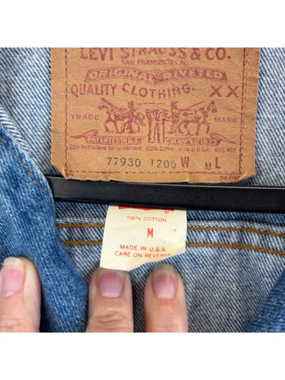 Levis Strauss Womens Size Medium Jean Jacket Vintage Denim Trucker USA Made 1996